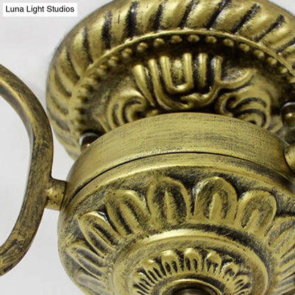 DecorBites™ DecorBites™ Stunning Tiffany Style Stained Glass Ceiling Light with Victorian, Gem & Flower Design - 3 Semi Flush Mount Lights in Beige