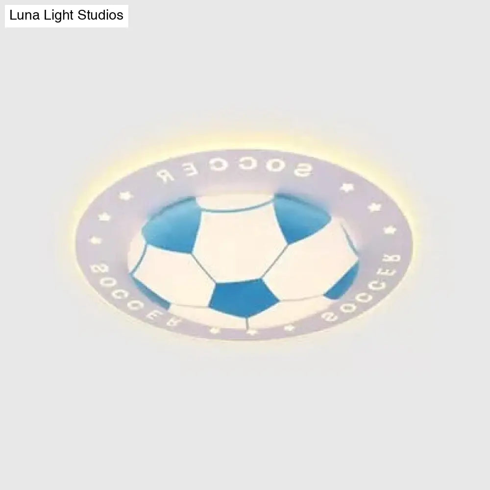 DecorBites™ DecorBites™ Stylish Acrylic Football Flush Ceiling Light for Study Room and Kitchen Sports Theme