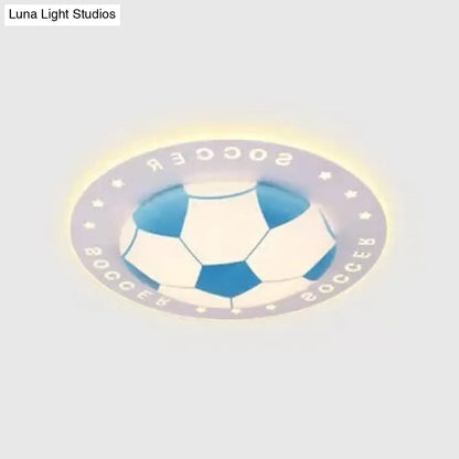 DecorBites™ DecorBites™ Stylish Acrylic Football Flush Ceiling Light for Study Room and Kitchen Sports Theme