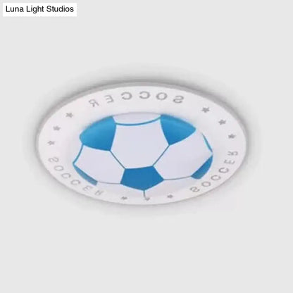 DecorBites™ DecorBites™ Stylish Acrylic Football Flush Ceiling Light for Study Room and Kitchen Sports Theme