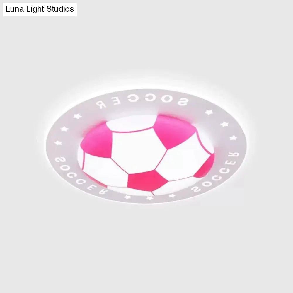 DecorBites™ DecorBites™ Stylish Acrylic Football Flush Ceiling Light for Study Room and Kitchen Sports Theme
