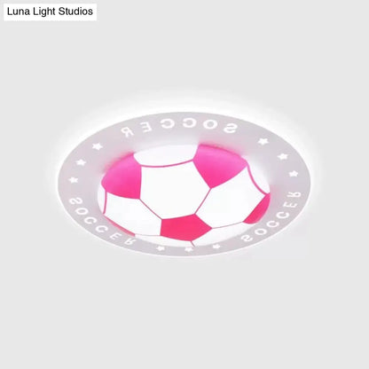 DecorBites™ DecorBites™ Stylish Acrylic Football Flush Ceiling Light for Study Room and Kitchen Sports Theme