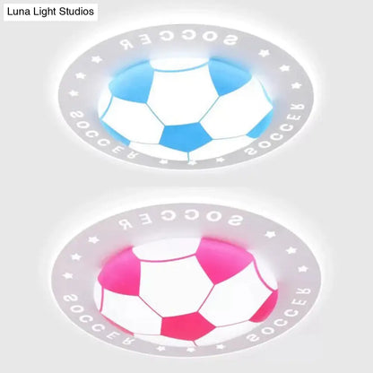 DecorBites™ DecorBites™ Stylish Acrylic Football Flush Ceiling Light for Study Room and Kitchen Sports Theme