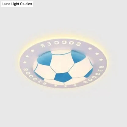 DecorBites™ DecorBites™ Stylish Acrylic Football Flush Ceiling Light for Study Room and Kitchen Sports Theme