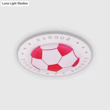 DecorBites™ DecorBites™ Stylish Acrylic Football Flush Ceiling Light for Study Room and Kitchen Sports Theme
