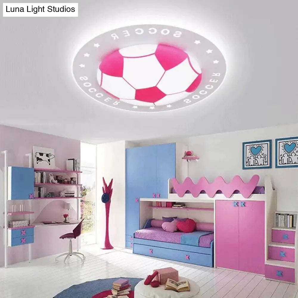 DecorBites™ DecorBites™ Stylish Acrylic Football Flush Ceiling Light for Study Room and Kitchen Sports Theme