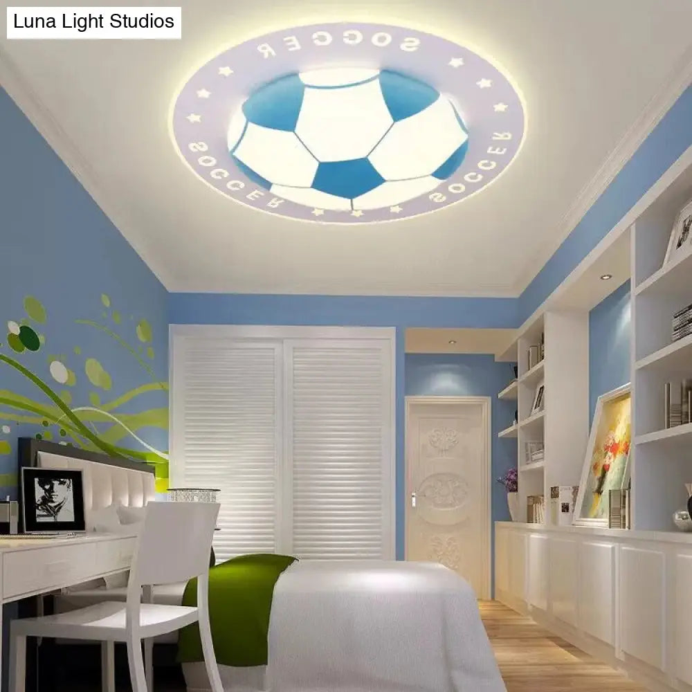 DecorBites™ DecorBites™ Stylish Acrylic Football Flush Ceiling Light for Study Room and Kitchen Sports Theme