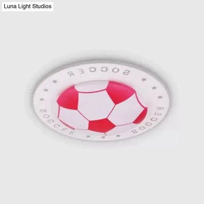 DecorBites™ DecorBites™ Stylish Acrylic Football Flush Ceiling Light for Study Room and Kitchen Sports Theme