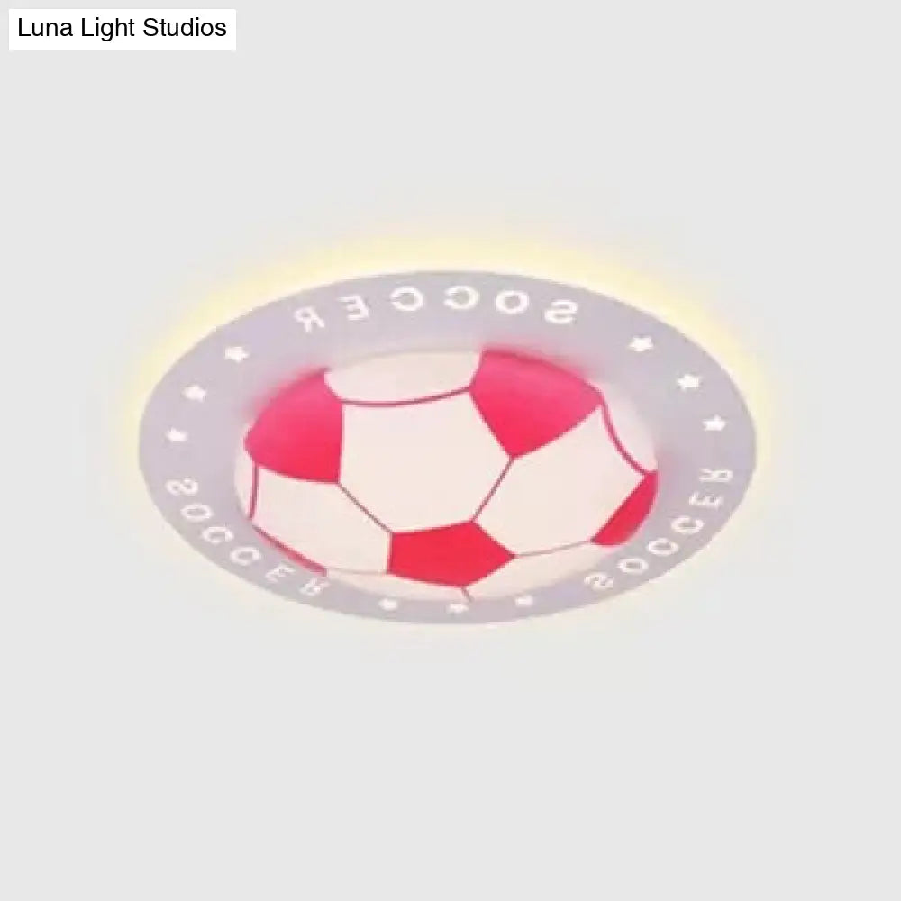 DecorBites™ DecorBites™ Stylish Acrylic Football Flush Ceiling Light for Study Room and Kitchen Sports Theme