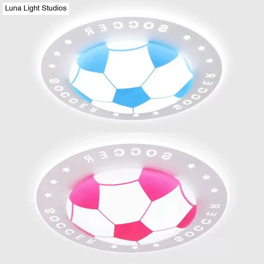 DecorBites™ DecorBites™ Stylish Acrylic Football Flush Ceiling Light for Study Room and Kitchen Sports Theme