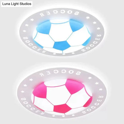 DecorBites™ DecorBites™ Stylish Acrylic Football Flush Ceiling Light for Study Room and Kitchen Sports Theme