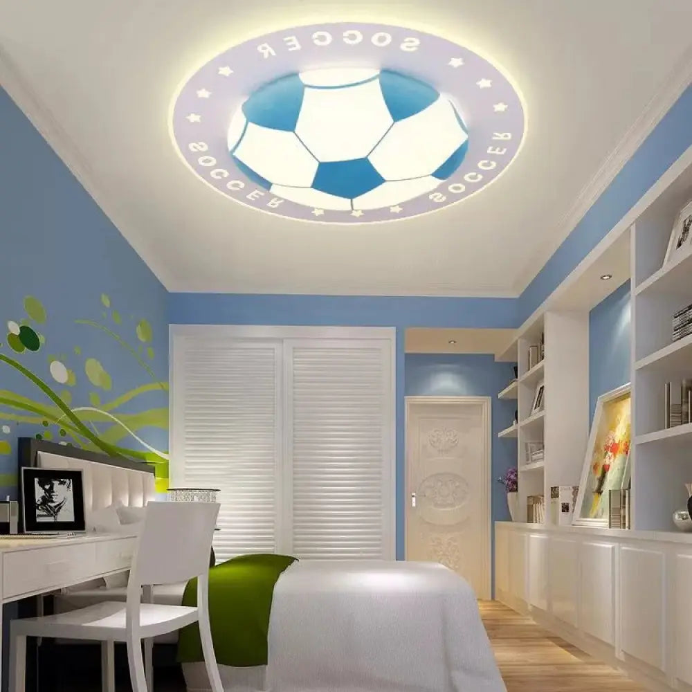 DecorBites™ DecorBites™ Stylish Acrylic Football Flush Ceiling Light for Study Room and Kitchen Sports Theme