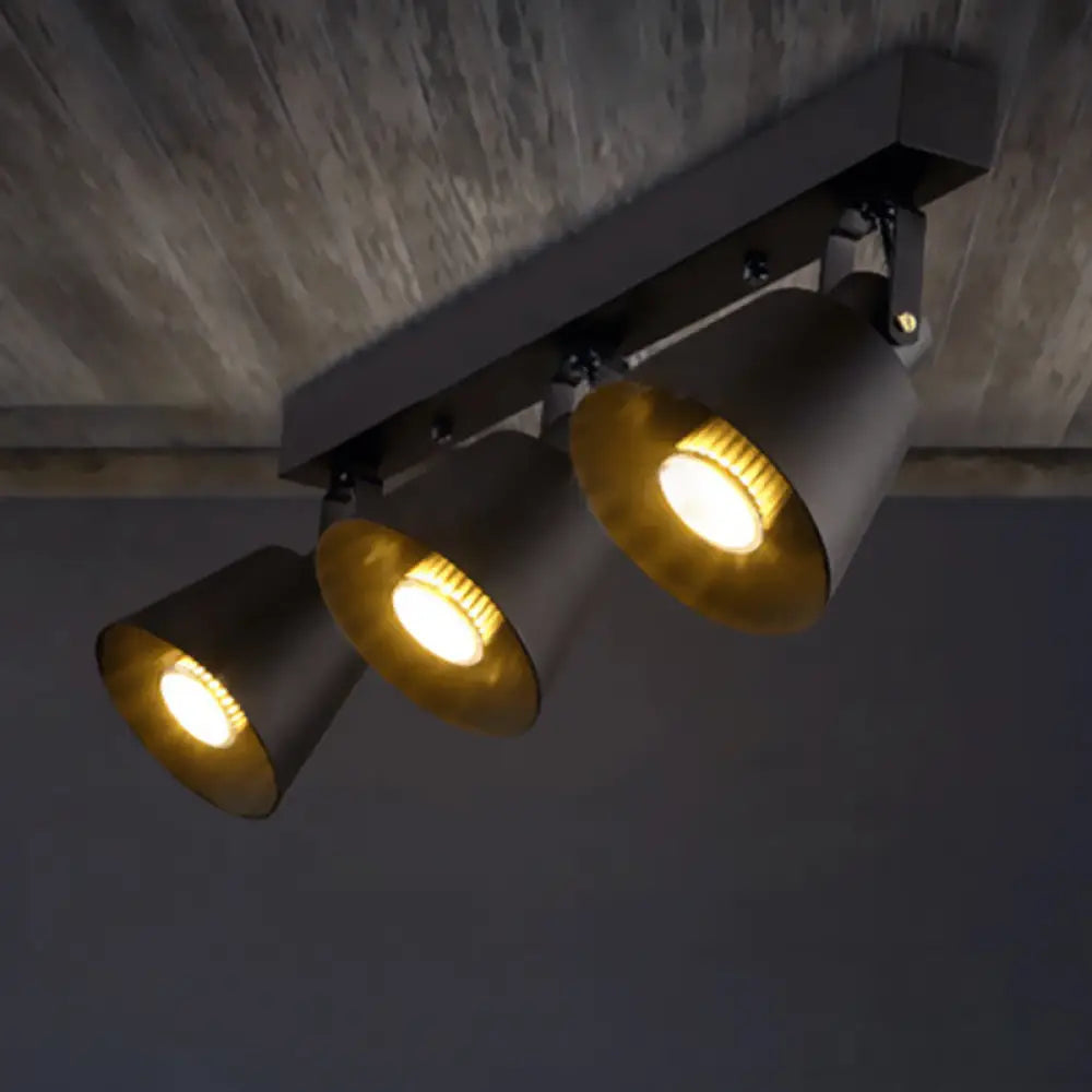 DecorBites™ DecorBites™ Stylish Bucket Ceiling Light Fixture - Rotatable Semi Flush Mount Lighting with 2/3/4 Lights, Black/White Finish