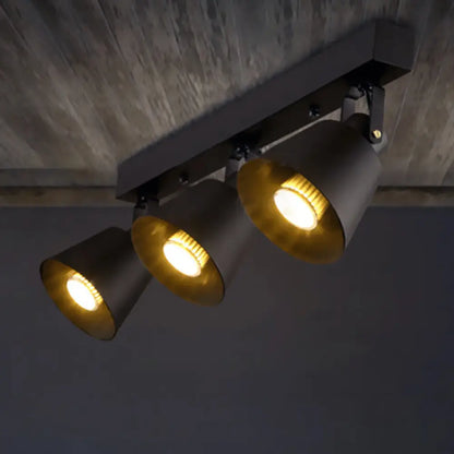 DecorBites™ DecorBites™ Stylish Bucket Ceiling Light Fixture - Rotatable Semi Flush Mount Lighting with 2/3/4 Lights, Black/White Finish