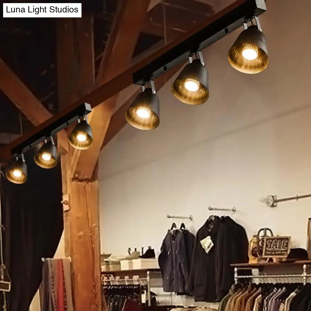 DecorBites™ DecorBites™ Stylish Bucket Ceiling Light Fixture - Rotatable Semi Flush Mount Lighting with 2/3/4 Lights, Black/White Finish