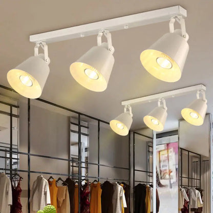 DecorBites™ DecorBites™ Stylish Bucket Ceiling Light Fixture - Rotatable Semi Flush Mount Lighting with 2/3/4 Lights, Black/White Finish