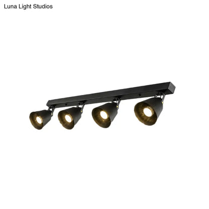 DecorBites™ DecorBites™ Stylish Bucket Ceiling Light Fixture - Rotatable Semi Flush Mount Lighting with 2/3/4 Lights, Black/White Finish