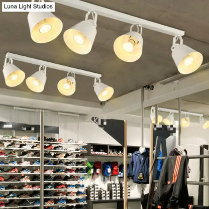 DecorBites™ DecorBites™ Stylish Bucket Ceiling Light Fixture - Rotatable Semi Flush Mount Lighting with 2/3/4 Lights, Black/White Finish