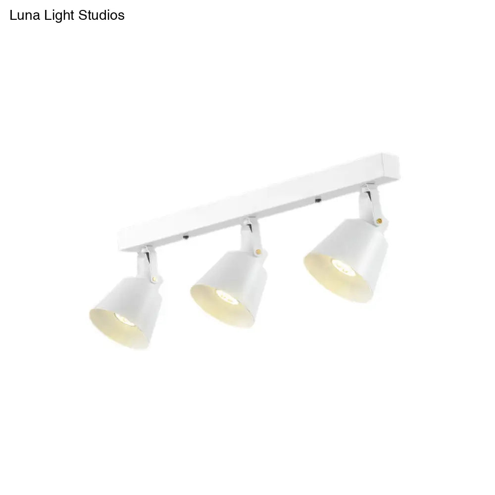 DecorBites™ DecorBites™ Stylish Bucket Ceiling Light Fixture - Rotatable Semi Flush Mount Lighting with 2/3/4 Lights, Black/White Finish