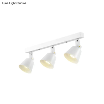 DecorBites™ DecorBites™ Stylish Bucket Ceiling Light Fixture - Rotatable Semi Flush Mount Lighting with 2/3/4 Lights, Black/White Finish