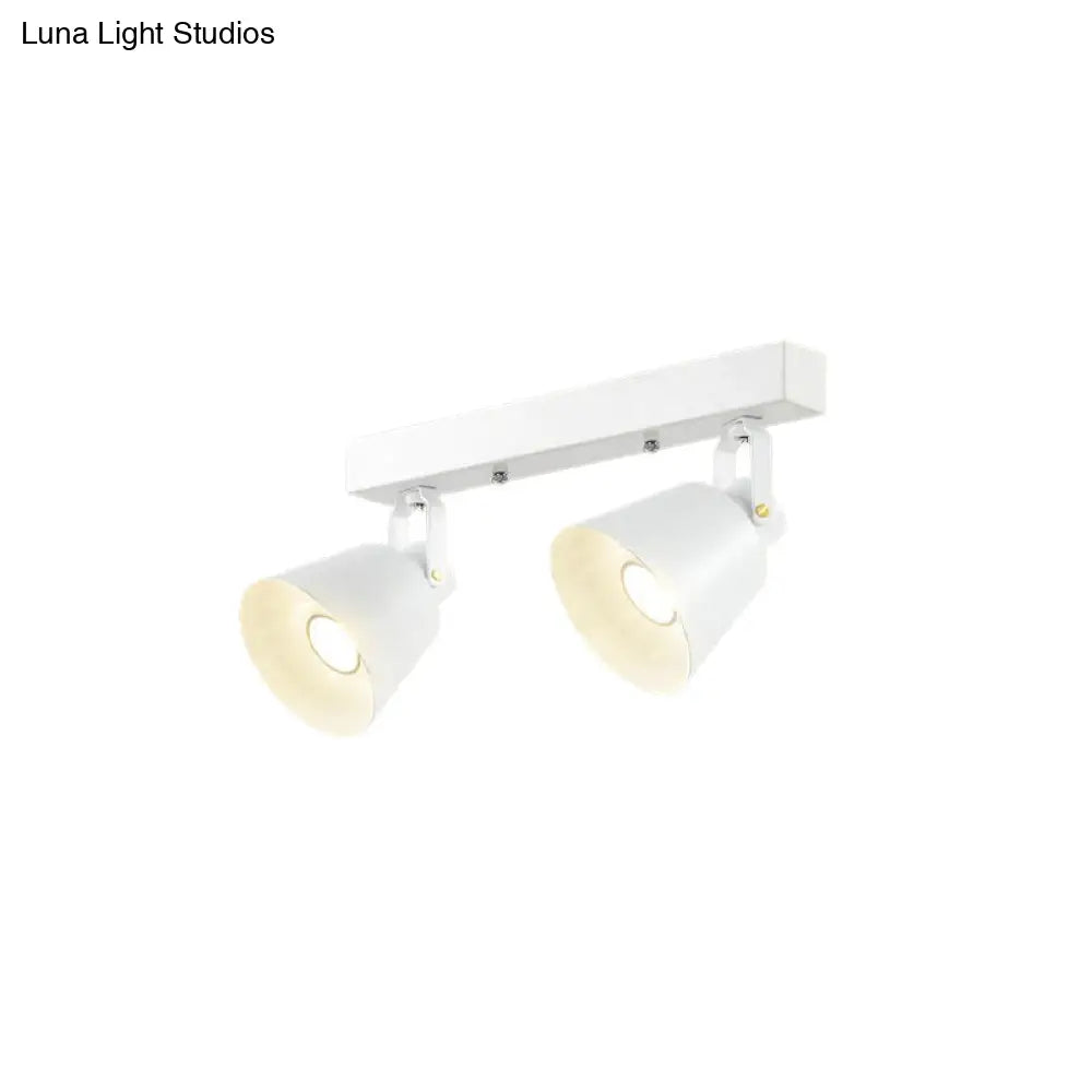 DecorBites™ DecorBites™ Stylish Bucket Ceiling Light Fixture - Rotatable Semi Flush Mount Lighting with 2/3/4 Lights, Black/White Finish