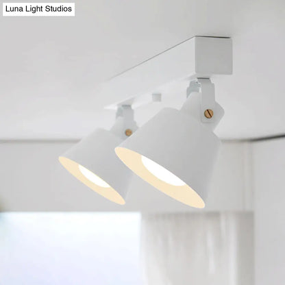 DecorBites™ DecorBites™ Stylish Bucket Ceiling Light Fixture - Rotatable Semi Flush Mount Lighting with 2/3/4 Lights, Black/White Finish