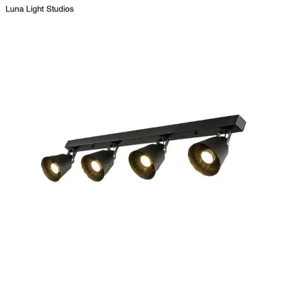 DecorBites™ DecorBites™ Stylish Bucket Ceiling Light Fixture - Rotatable Semi Flush Mount Lighting with 2/3/4 Lights, Black/White Finish