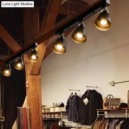 DecorBites™ DecorBites™ Stylish Bucket Ceiling Light Fixture - Rotatable Semi Flush Mount Lighting with 2/3/4 Lights, Black/White Finish