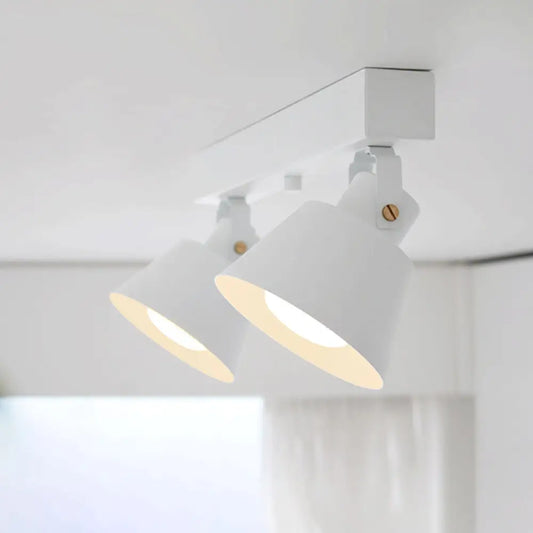 DecorBites™ DecorBites™ Stylish Bucket Ceiling Light Fixture - Rotatable Semi Flush Mount Lighting with 2/3/4 Lights, Black/White Finish