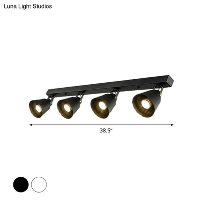 DecorBites™ DecorBites™ Stylish Bucket Ceiling Light Fixture - Rotatable Semi Flush Mount Lighting with 2/3/4 Lights, Black/White Finish