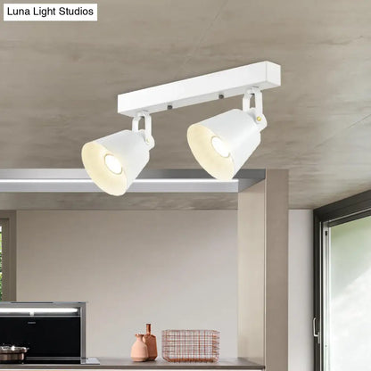 DecorBites™ DecorBites™ Stylish Bucket Ceiling Light Fixture - Rotatable Semi Flush Mount Lighting with 2/3/4 Lights, Black/White Finish