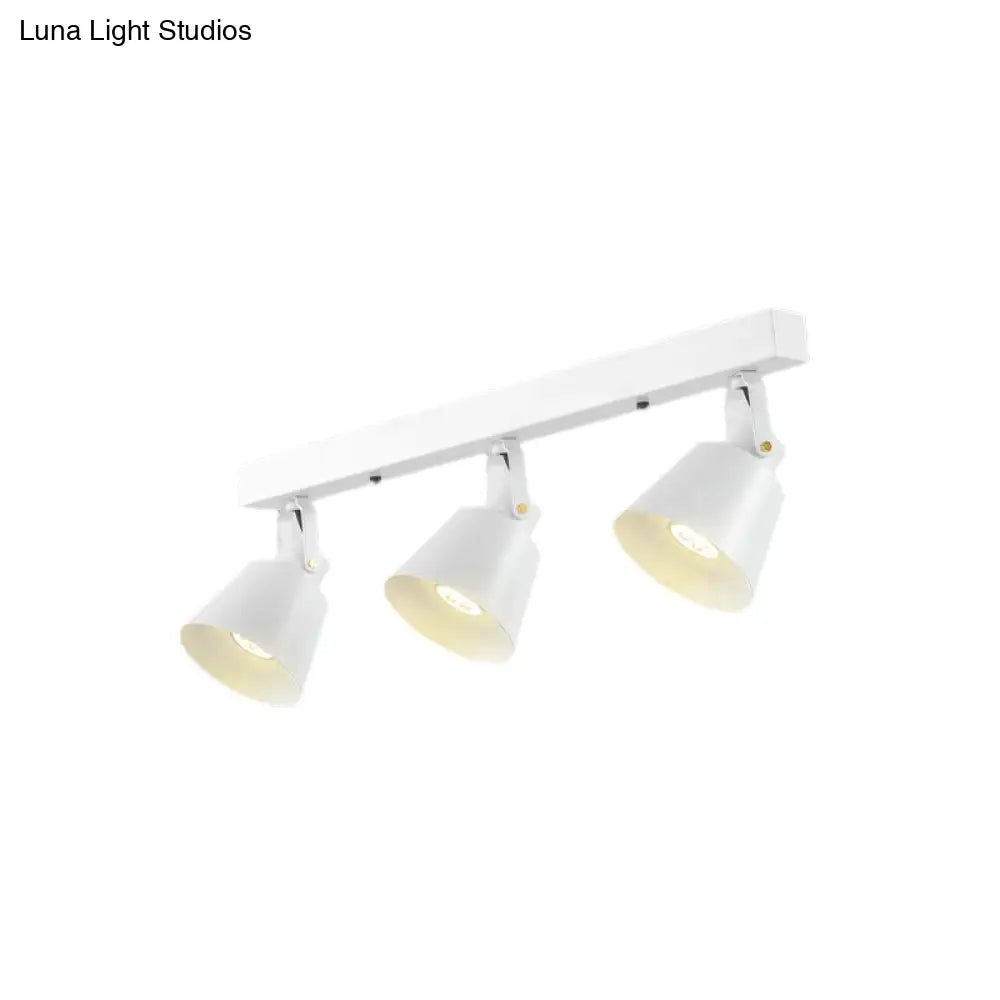 DecorBites™ DecorBites™ Stylish Bucket Ceiling Light Fixture - Rotatable Semi Flush Mount Lighting with 2/3/4 Lights, Black/White Finish