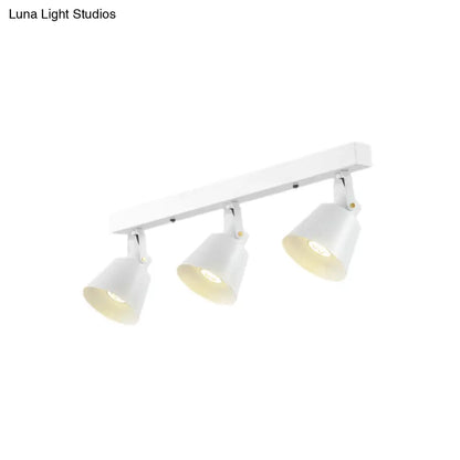 DecorBites™ DecorBites™ Stylish Bucket Ceiling Light Fixture - Rotatable Semi Flush Mount Lighting with 2/3/4 Lights, Black/White Finish