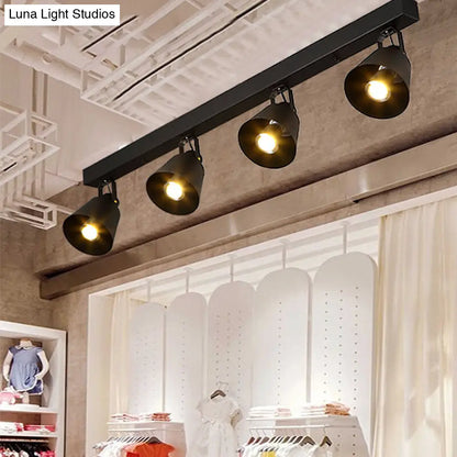 DecorBites™ DecorBites™ Stylish Bucket Ceiling Light Fixture - Rotatable Semi Flush Mount Lighting with 2/3/4 Lights, Black/White Finish