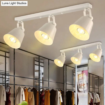 DecorBites™ DecorBites™ Stylish Bucket Ceiling Light Fixture - Rotatable Semi Flush Mount Lighting with 2/3/4 Lights, Black/White Finish