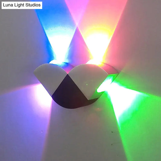 DecorBites™ DecorBites™ Stylish Butterfly Wall Mount LED Sconce Light with Multicolored Lighting - Black/Silver Aluminum