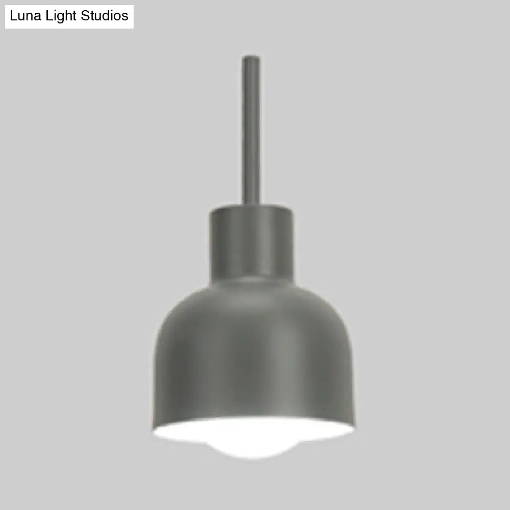 Stylish Domed Pendant Light for Restaurant and Foyer - Aluminum Single Head Hanging Lamp