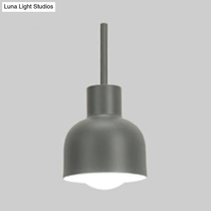 Stylish Domed Pendant Light for Restaurant and Foyer - Aluminum Single Head Hanging Lamp