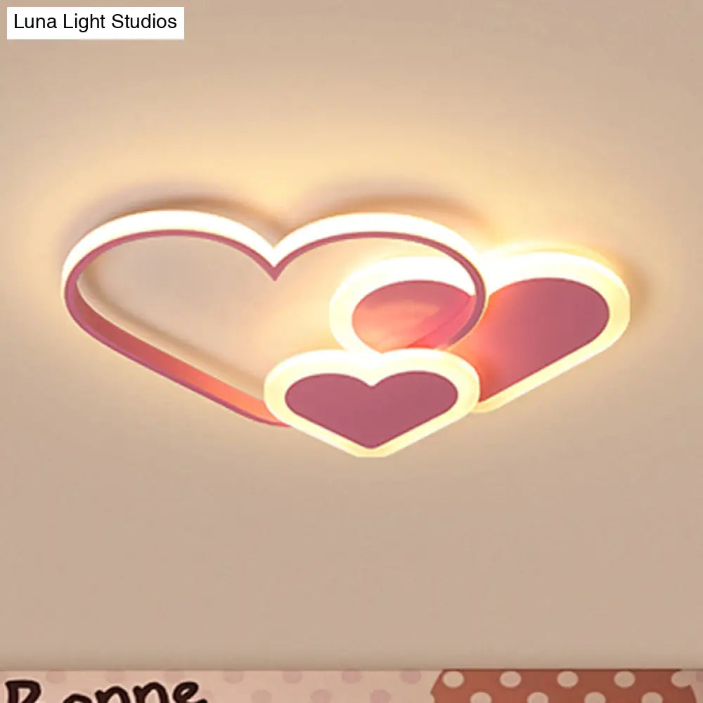 DecorBites™ DecorBites™ Stylish Heart Ceiling Light for Kindergarten with Acrylic LED Flush Mount