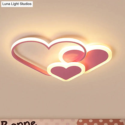 DecorBites™ DecorBites™ Stylish Heart Ceiling Light for Kindergarten with Acrylic LED Flush Mount