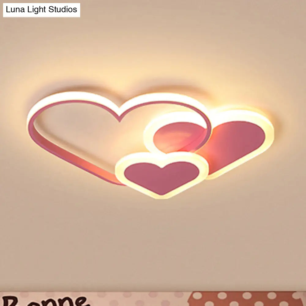 DecorBites™ DecorBites™ Stylish Heart Ceiling Light for Kindergarten with Acrylic LED Flush Mount