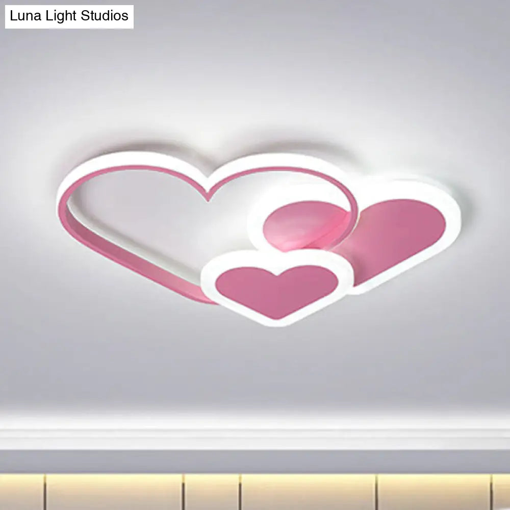 DecorBites™ DecorBites™ Stylish Heart Ceiling Light for Kindergarten with Acrylic LED Flush Mount
