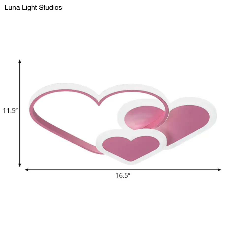DecorBites™ DecorBites™ Stylish Heart Ceiling Light for Kindergarten with Acrylic LED Flush Mount