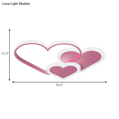 DecorBites™ DecorBites™ Stylish Heart Ceiling Light for Kindergarten with Acrylic LED Flush Mount