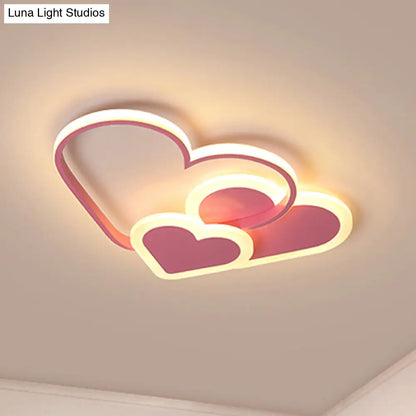 DecorBites™ DecorBites™ Stylish Heart Ceiling Light for Kindergarten with Acrylic LED Flush Mount