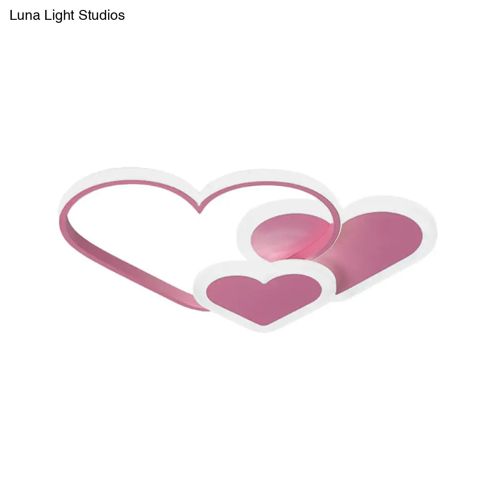 DecorBites™ DecorBites™ Stylish Heart Ceiling Light for Kindergarten with Acrylic LED Flush Mount