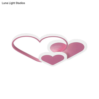 DecorBites™ DecorBites™ Stylish Heart Ceiling Light for Kindergarten with Acrylic LED Flush Mount