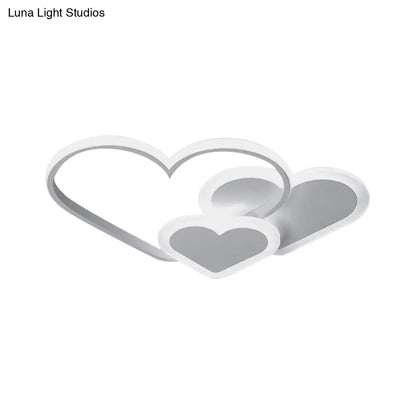 DecorBites™ DecorBites™ Stylish Heart Ceiling Light for Kindergarten with Acrylic LED Flush Mount