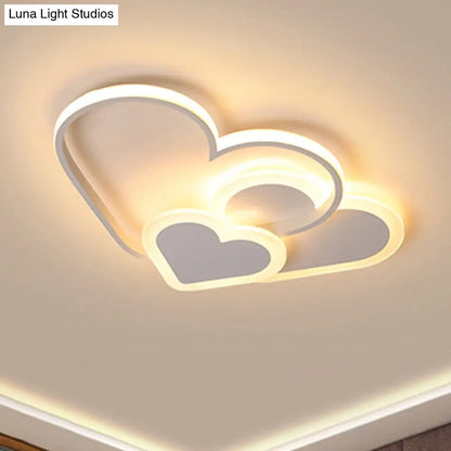 DecorBites™ DecorBites™ Stylish Heart Ceiling Light for Kindergarten with Acrylic LED Flush Mount