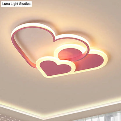 DecorBites™ DecorBites™ Stylish Heart Ceiling Light for Kindergarten with Acrylic LED Flush Mount